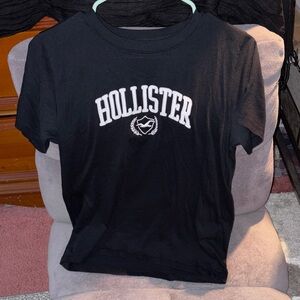 Hollister Black Tee with White Emblem